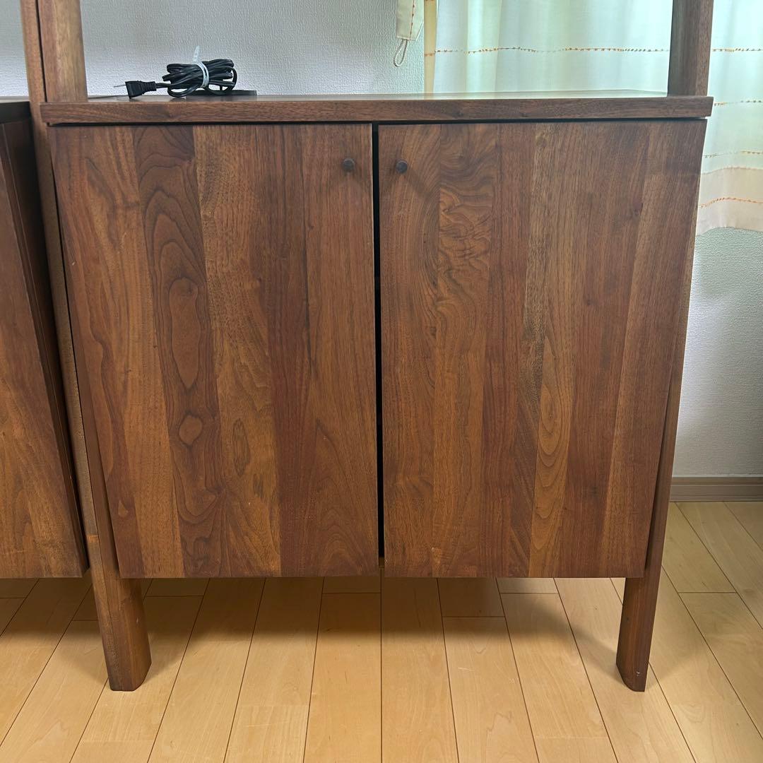 天然木 マルヨシ民芸家具 DEEP壁面収納② 両開きキャビネット シェルフ