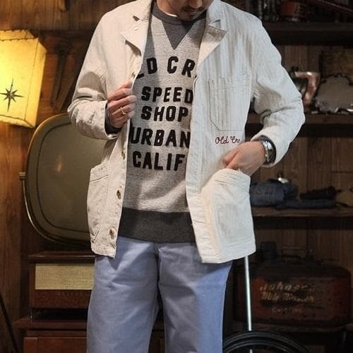 OLD CROW モーターサイクルスウェットシャツ グレーXL GLADHAND