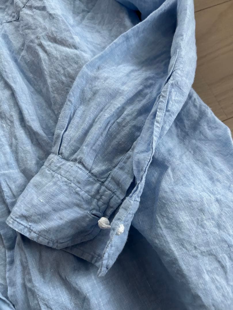 最終売切❗️daniela gregis リネン　オーバーシルエットシャツ水色