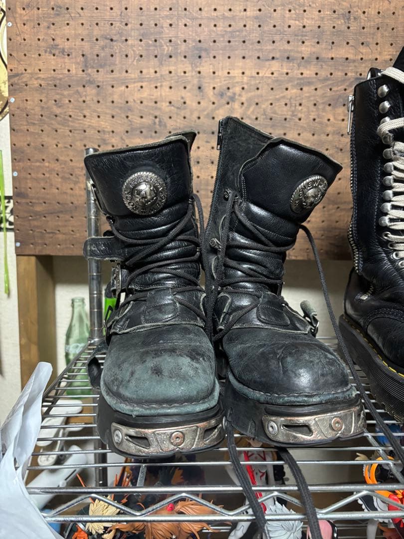 早い者勝ち NEW ROCK ブラック ブーツ