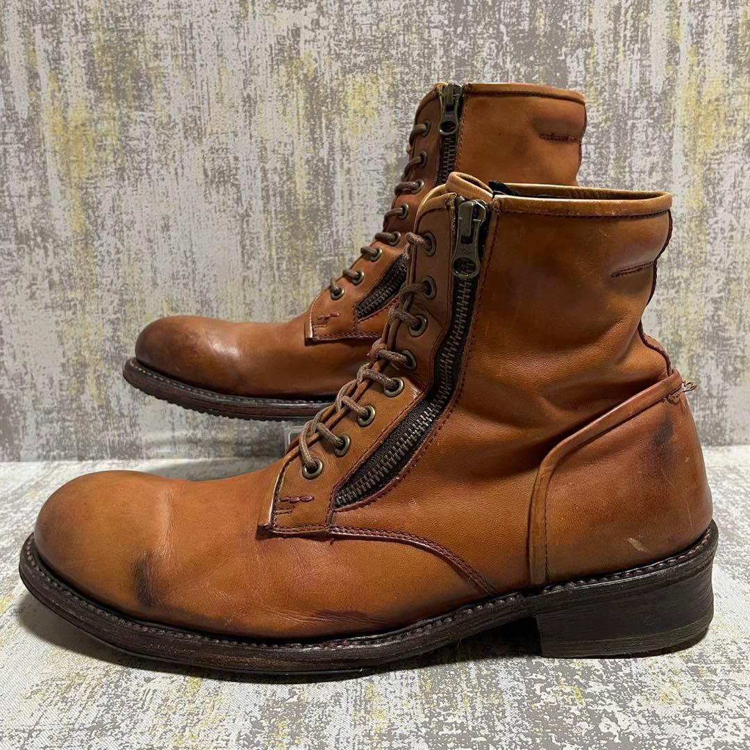 ★Y2K★アルフレッドバニスター レースアップブーツ【26】ダブルサイドジップ