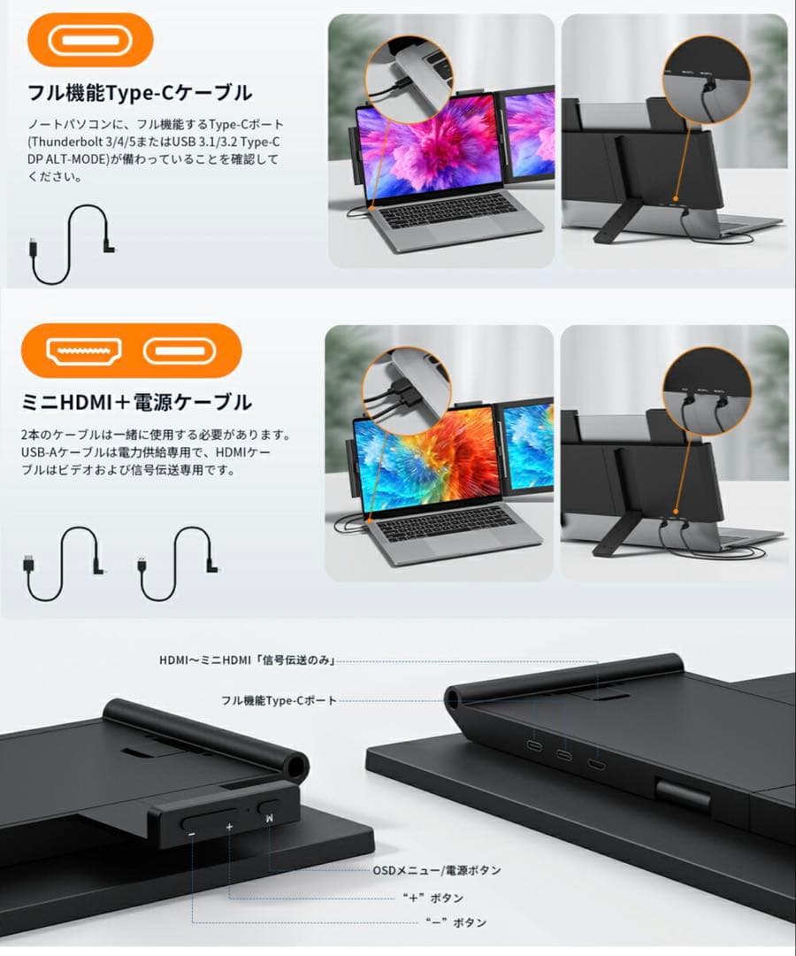 試着のみ・ほぼ未使用✨デュアルモニター ノートPC用 Windows/Mac対応