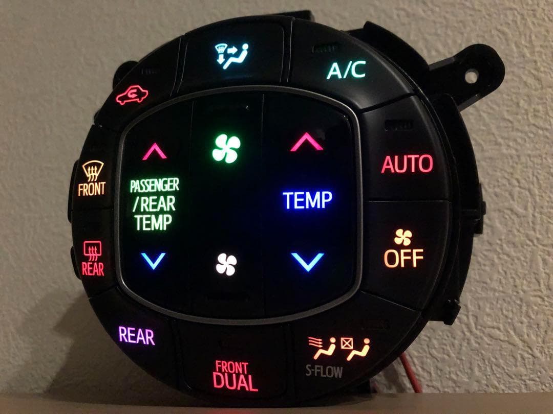 【自動色変化仕様】80ヴォクシー　ノア　エアコンパネル　LED打ち替え済み 7