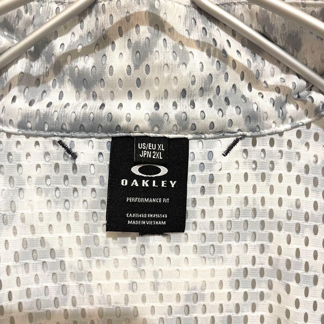 Oakley ゴルフ PRIMEFLEXレオパード柄ジャケット ホワイト