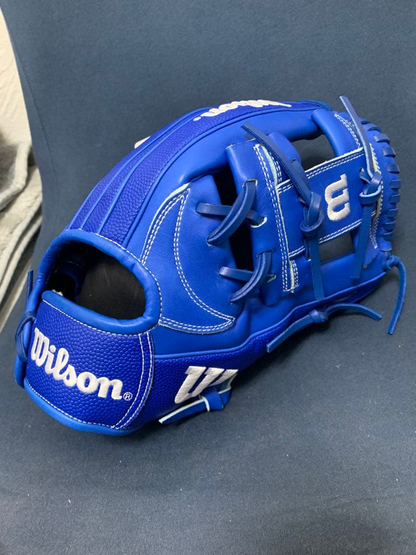 Wilson 軟式グローブ 青D-MAX DUAL デュアル 内野手用 87型