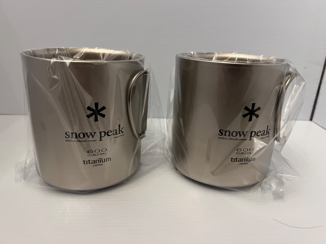 【未使用・米国仕様】スノーピーク　チタンダブルウオールマグ６００　２個セット