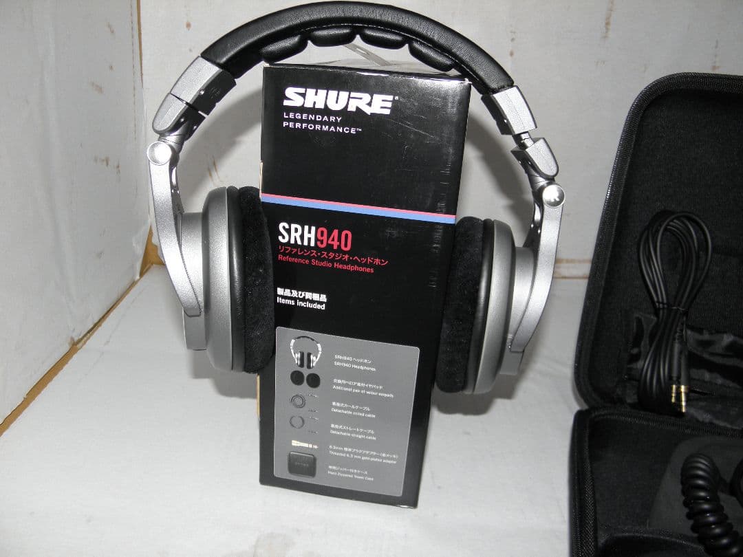 美品 SHURE SRH940 リファレンス・スタジオ・ヘッドホン 完備品