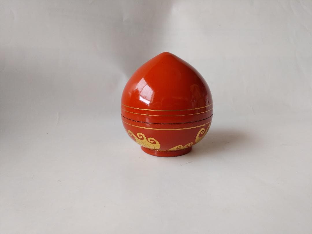 『 金襴手 宝珠香合 』 前端春斎 作 香合 漆器 漆芸 茶道具 共箱 新品