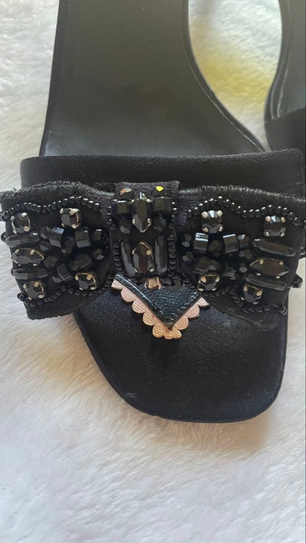 『美品』PRADA プラダ　ミュール　サンダル ヒール　L 黒　ブラック　上品