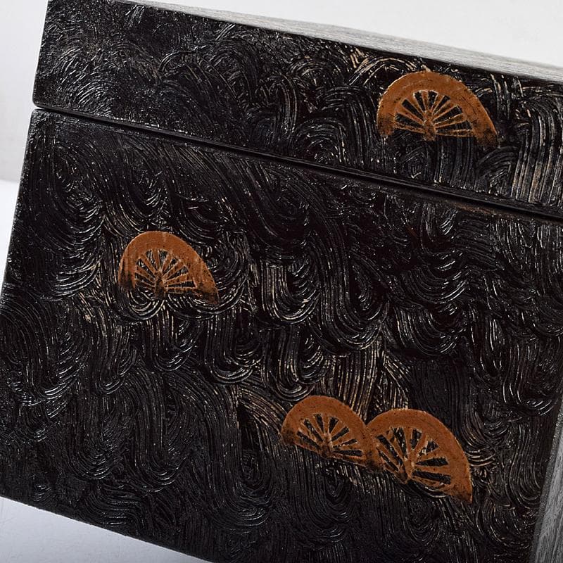 茶道具　前端雅峯作　錆塗茶箱　祥豊造　茶碗など　九点　一式　共箱　M　R9463