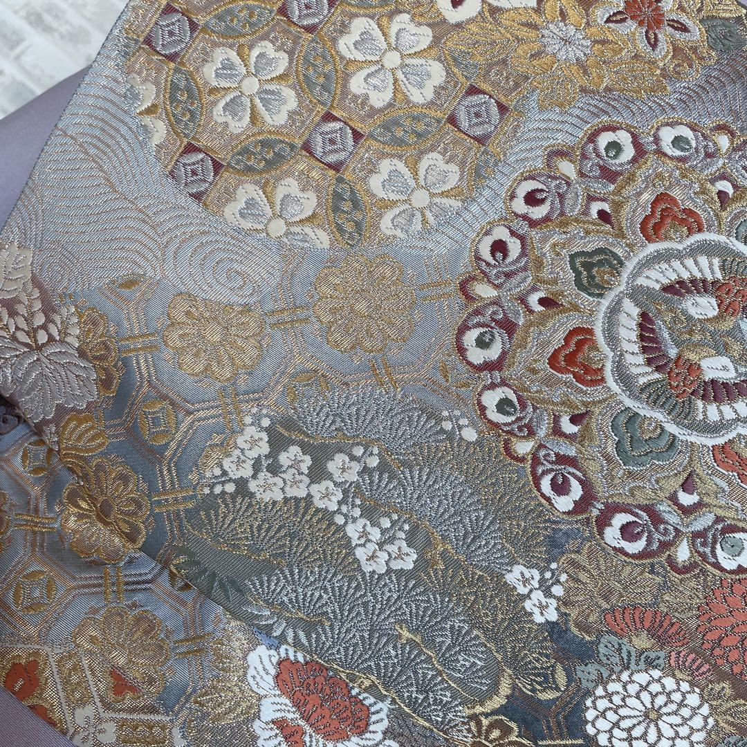 訪問着　フルセット　友禅　虫喰い　花器　落款　椿の枝　入学式　卒業式　着物　P4