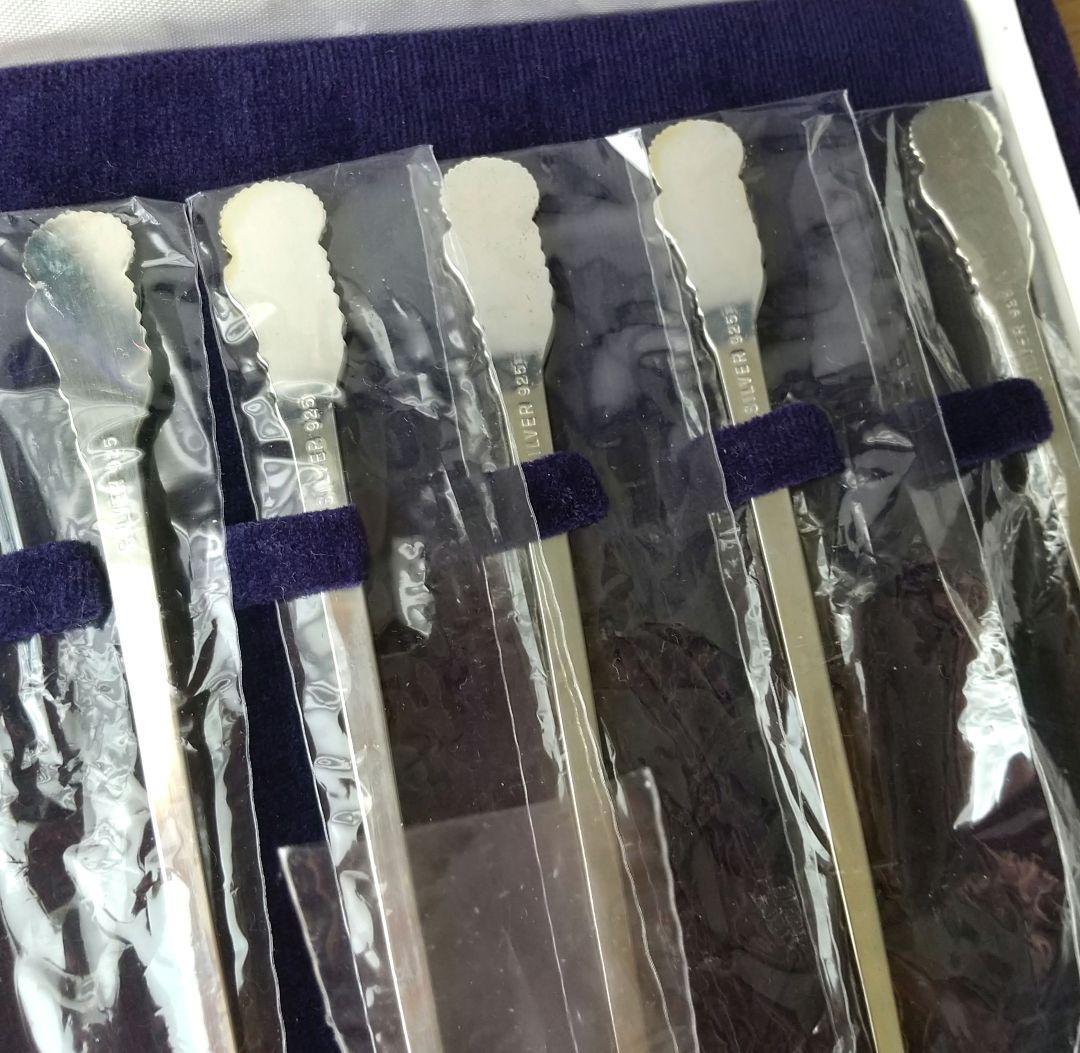 清課堂 菊 菓子切 5本組 銀 sv925 布製鞘なし❇️状態良好