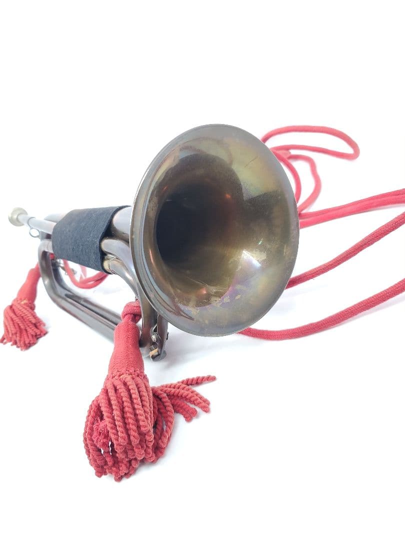 下倉楽器 海上自衛隊 信号ラッパ MSDF 海軍マーク刻印有　ラッパ/二つ巻