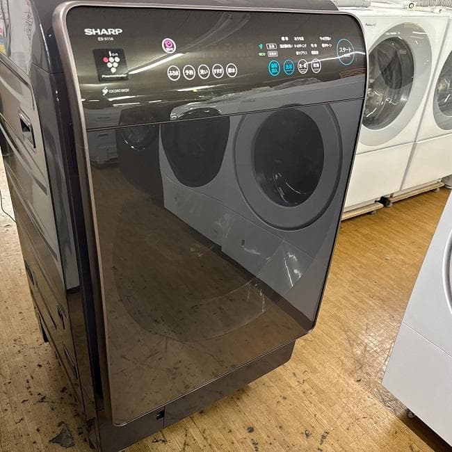 地域限定送料無料　超美品 SHARP シャープ ドラム式洗濯乾燥機ES-X11A