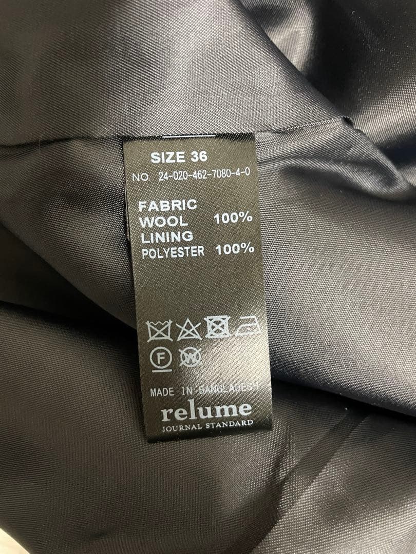 ★お値下げ　尾州ウールスーパー100モッサPコート　36 ネイビー