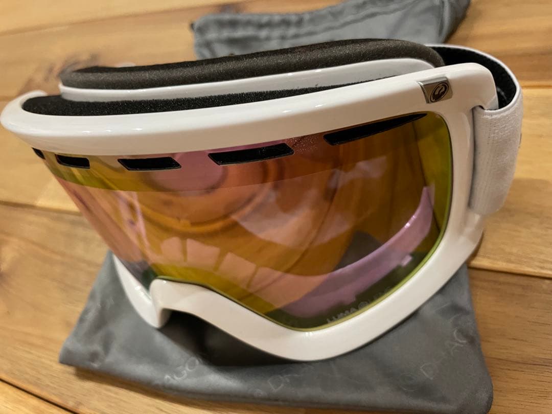 DRAGON ゴーグル ピンクレンズ ホワイトフレーム