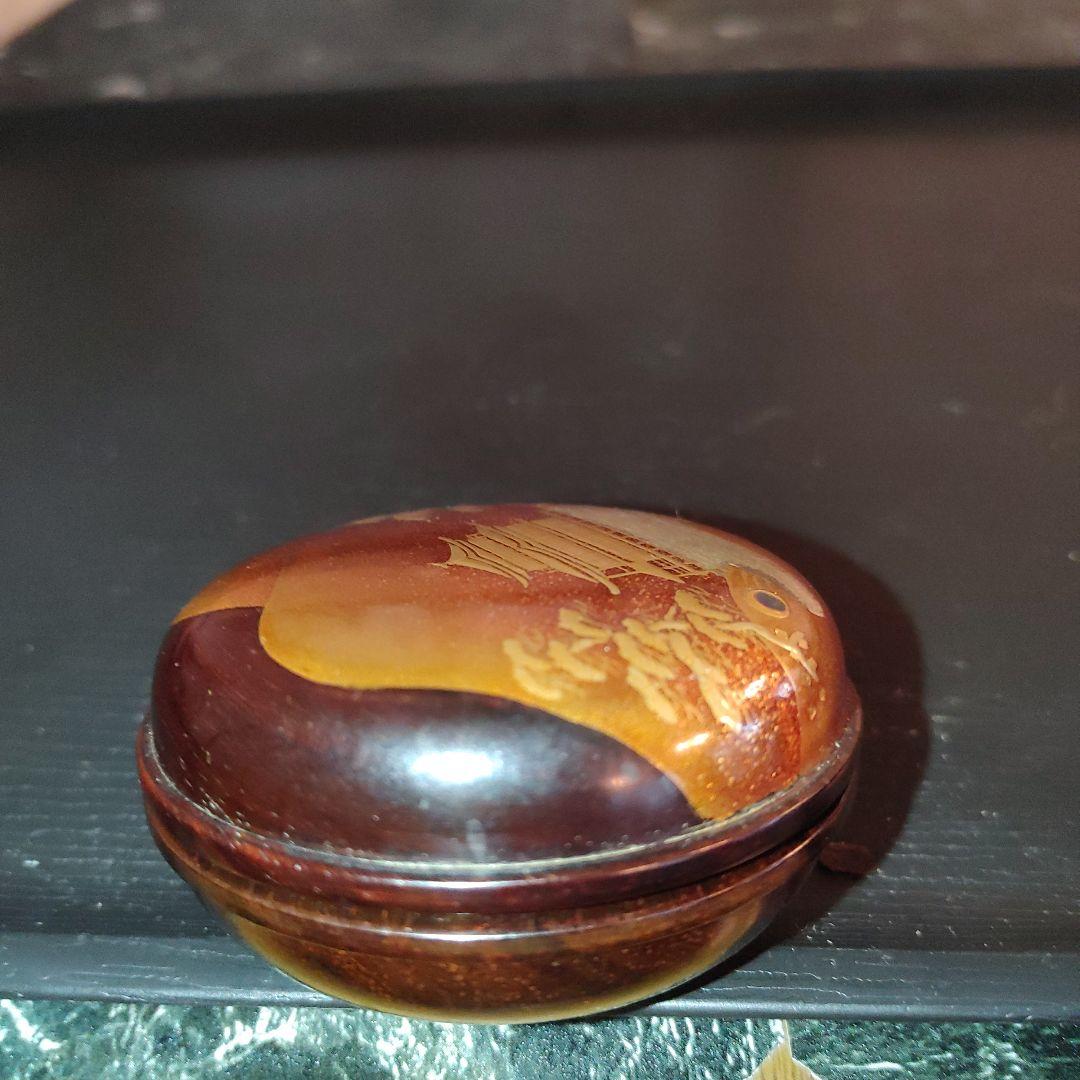 京都　金閣寺蒔絵　香合