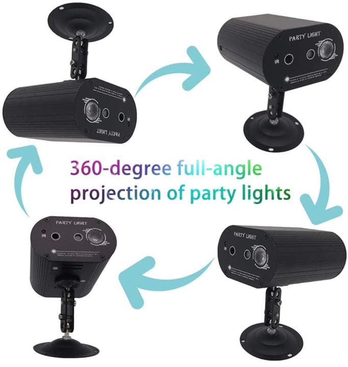 パーティーライトDJディスコライト、舞台照明、dj機器36パターンプロジェクター