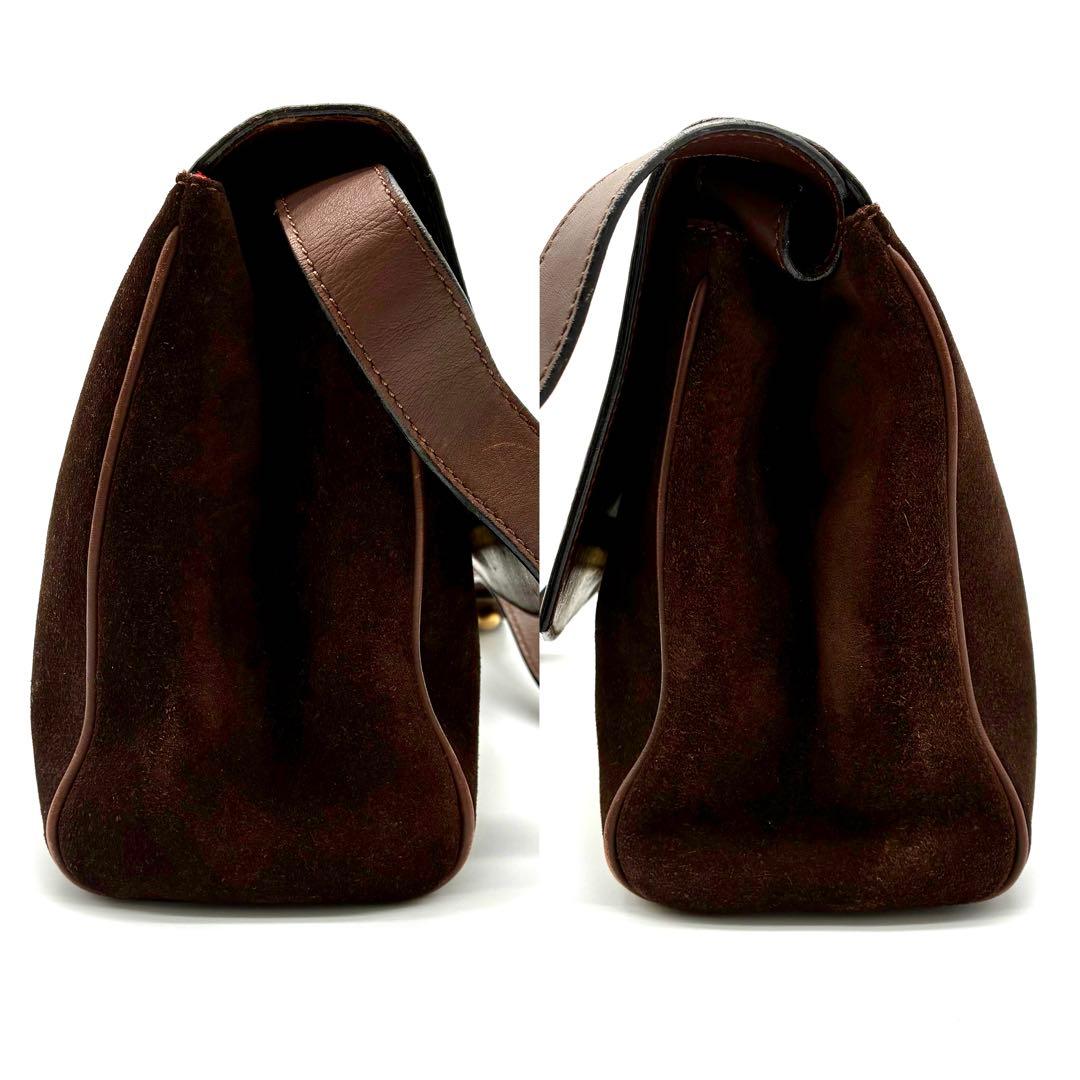 CELINE セリーヌ サークルロゴ ショルダーバッグ ヴィンテージ ブラウン