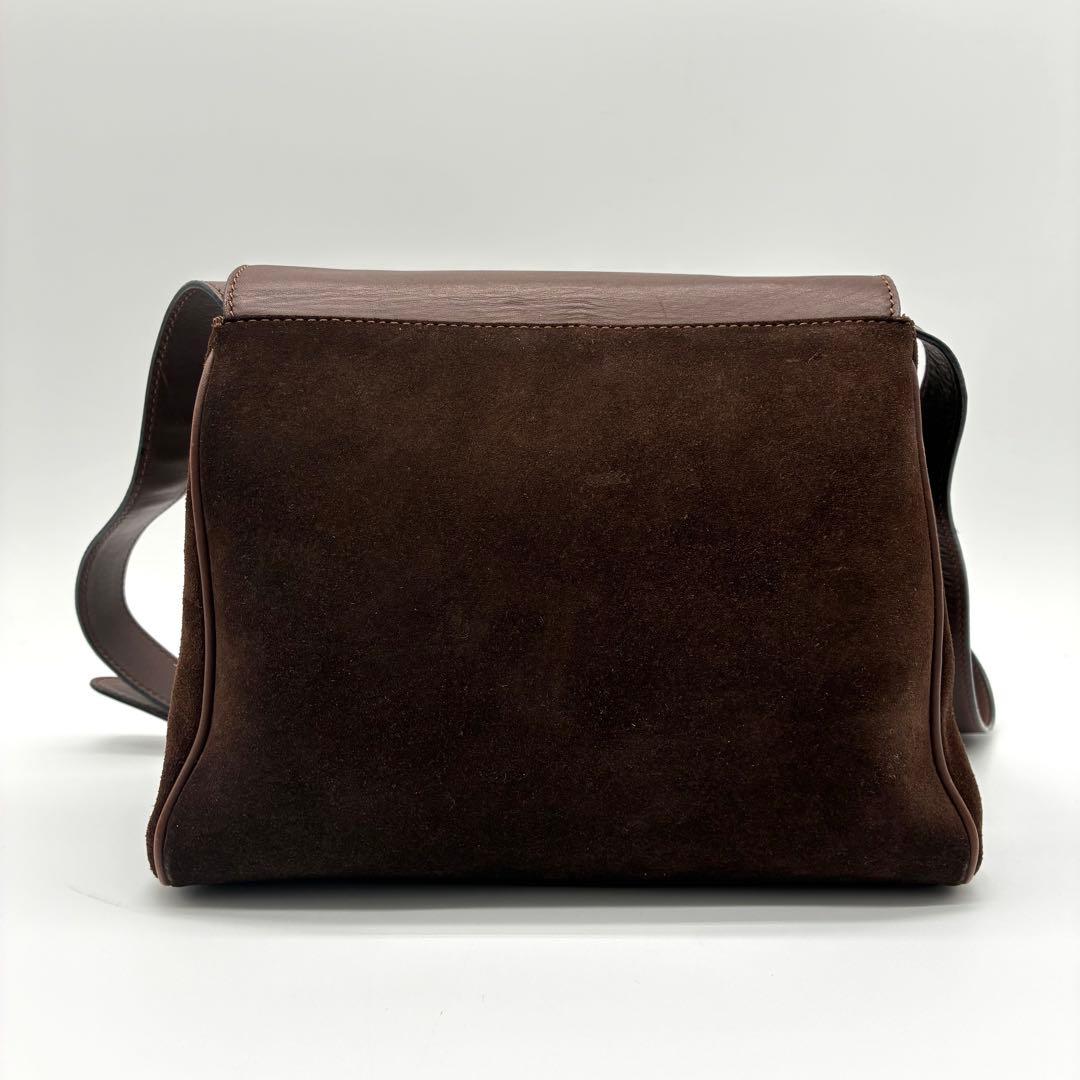 CELINE セリーヌ サークルロゴ ショルダーバッグ ヴィンテージ ブラウン