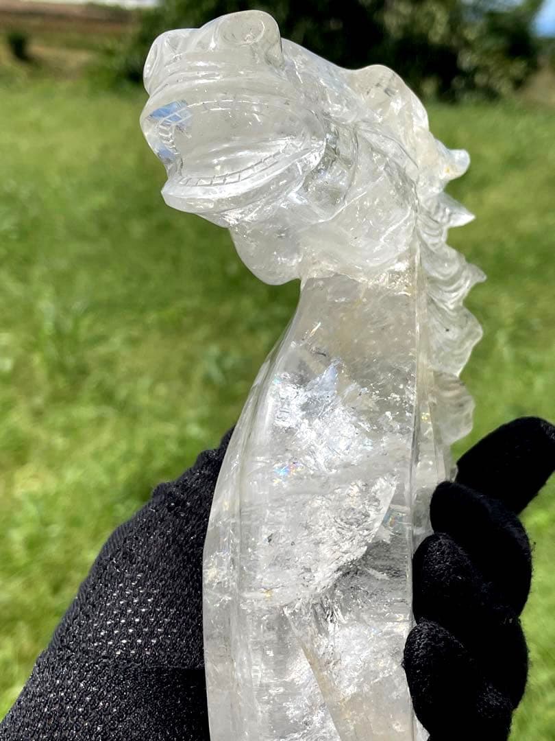 ‪☆水晶〖馬〗置物☆天然石‪☆新品、未使用☆送料無料