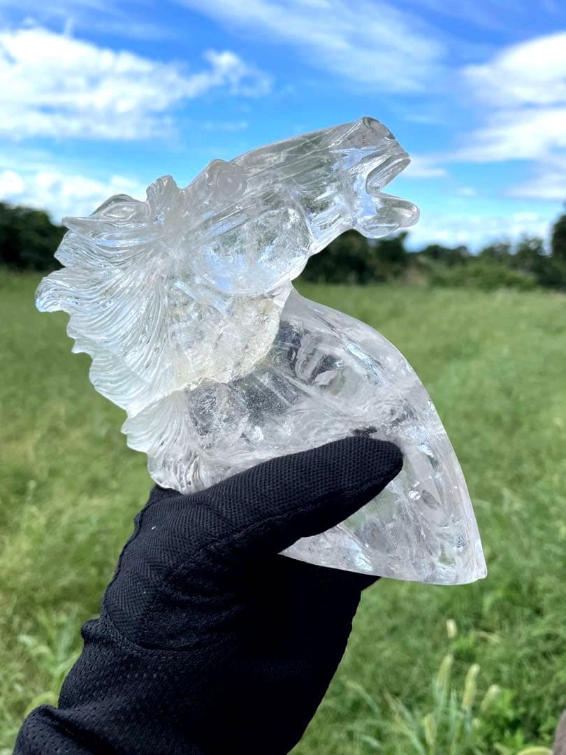 ‪☆水晶〖馬〗置物☆天然石‪☆新品、未使用☆送料無料