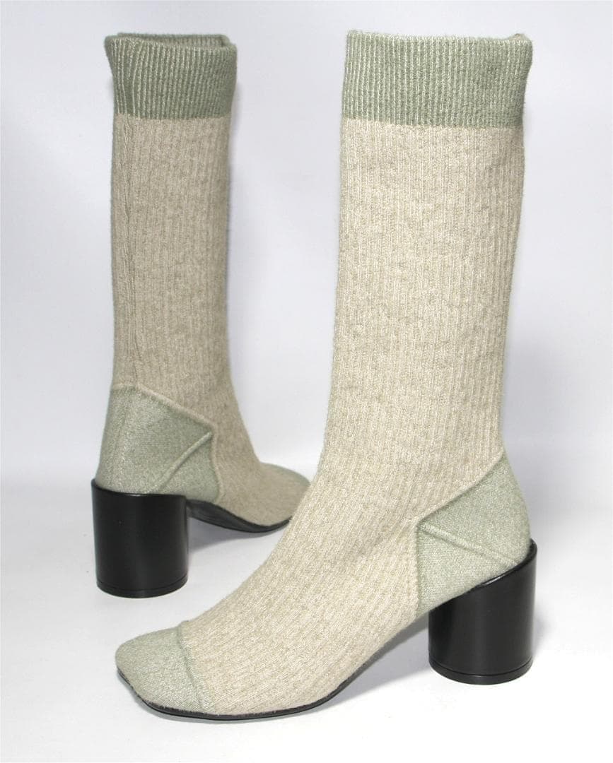 d*7様 MM6 マルタンマルジェラ リブニット ソックスブーツ 37 未使用