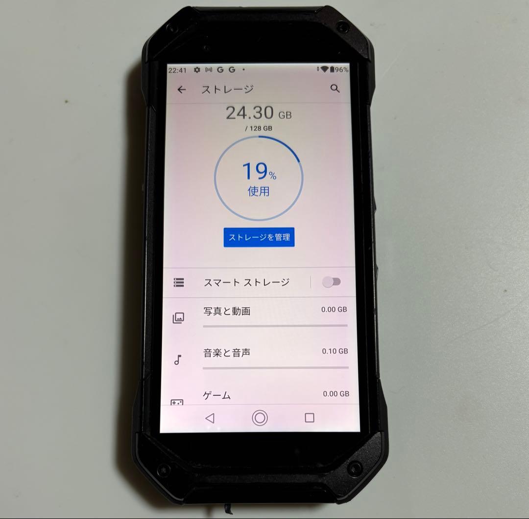難有 128G KYG01 TORQUE 5G ブラック au SIMフリー
