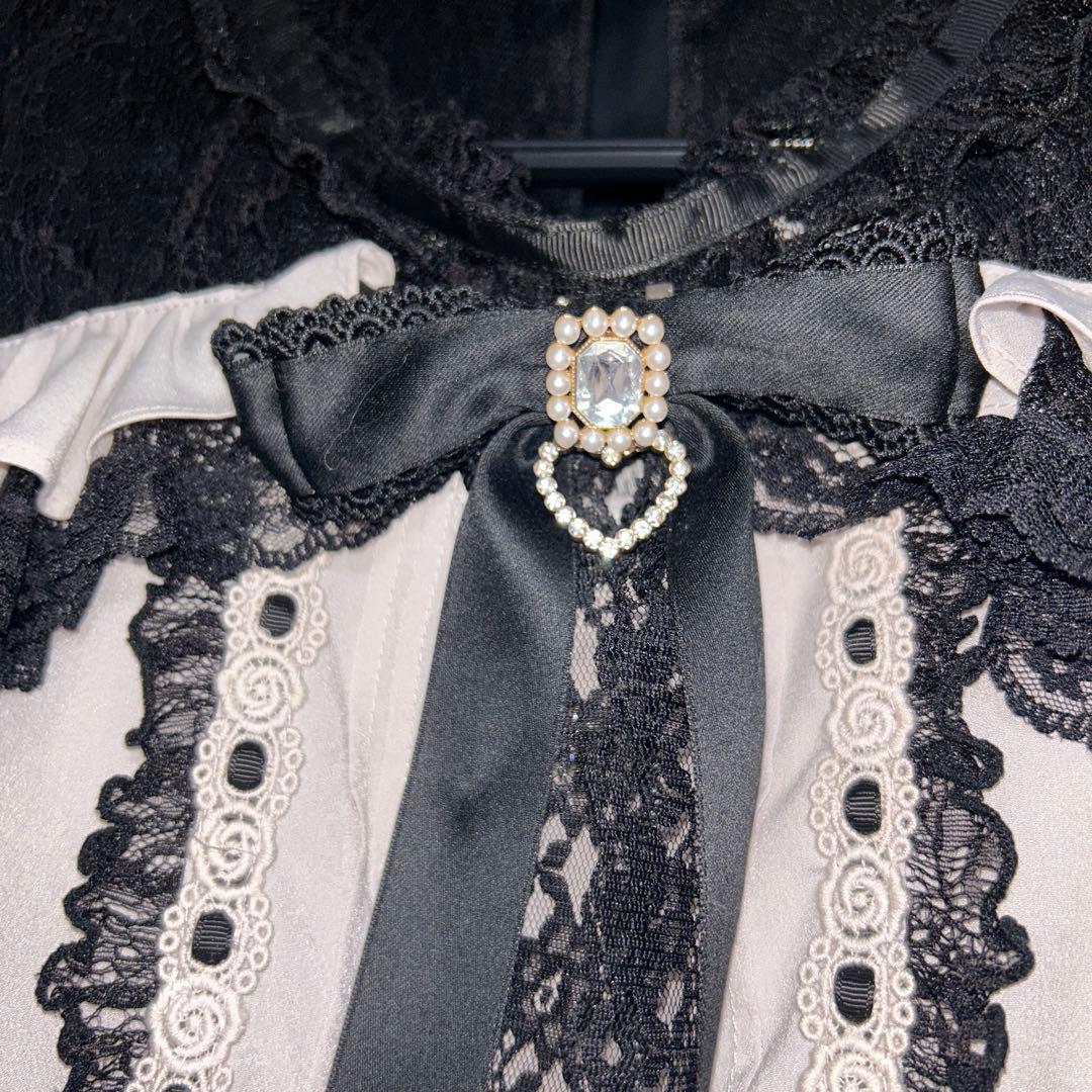 LIZLISA オープンショルダーフリルブラウス 長袖