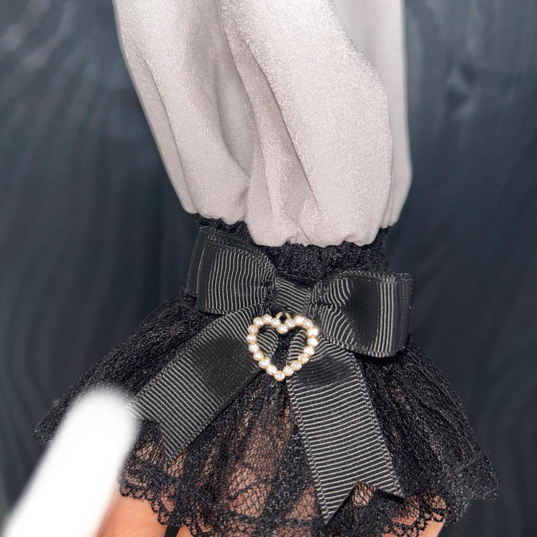 LIZLISA オープンショルダーフリルブラウス 長袖