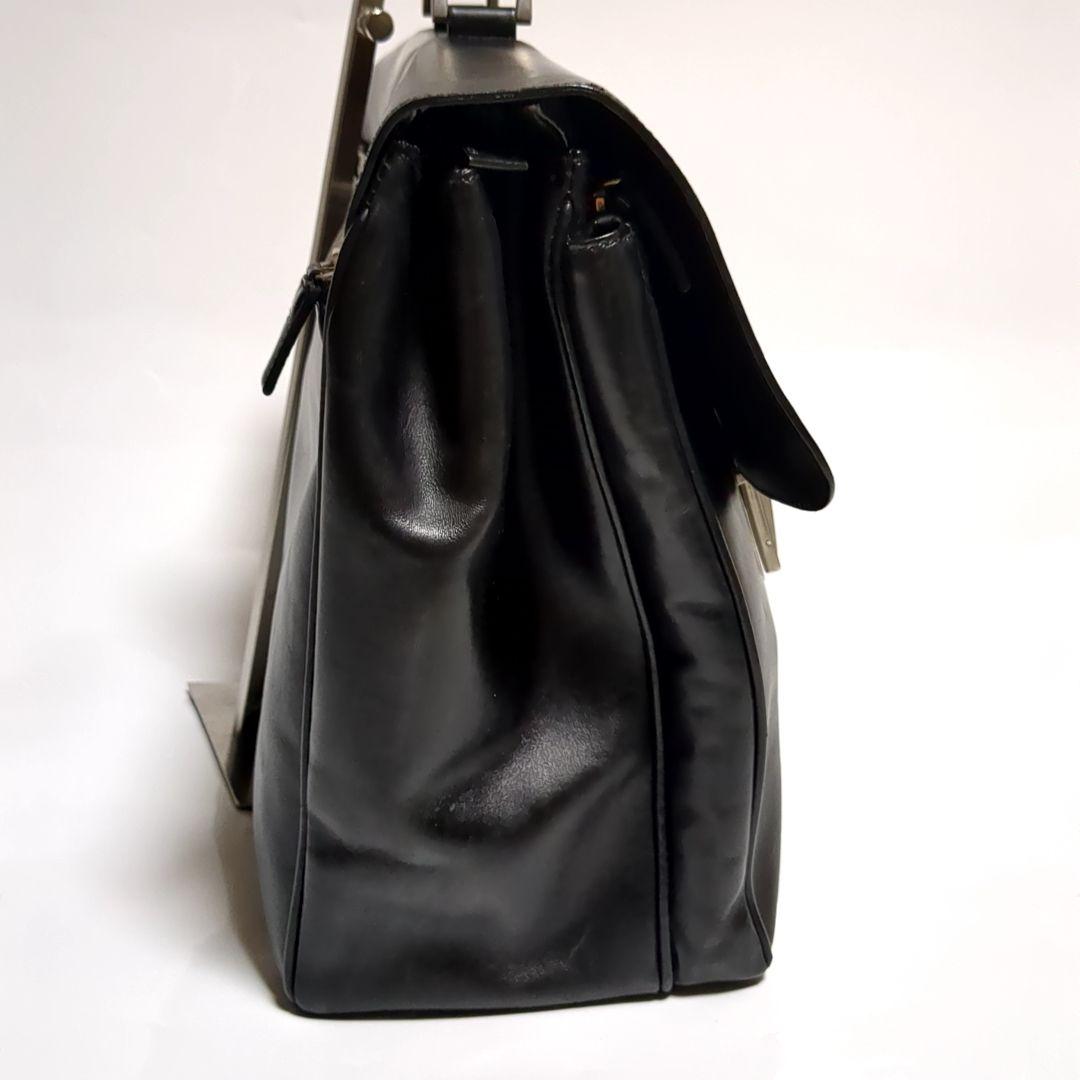 ✨PRADA✨ブリーフケース レザー ブラック 2室 ロゴ