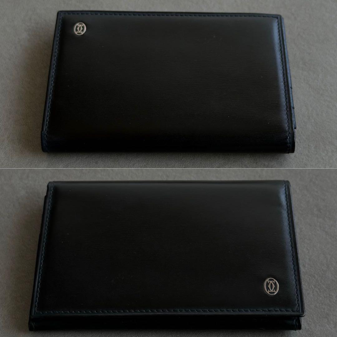 Cartier カルティエ パシャ カーフレザー 名刺入れ カードケース 黒