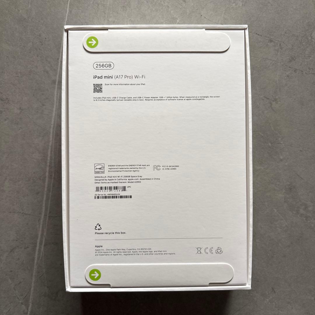 iPad本体 iPad mini A17 Pro Wi-Fi 256GB