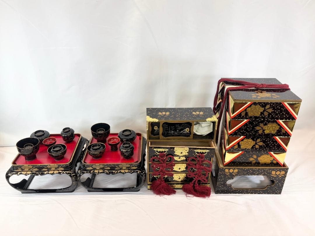 45号　平安　掛膳揃入 雛人形 雛道具 小道具 買い替え ギフト 道具 ひな道具