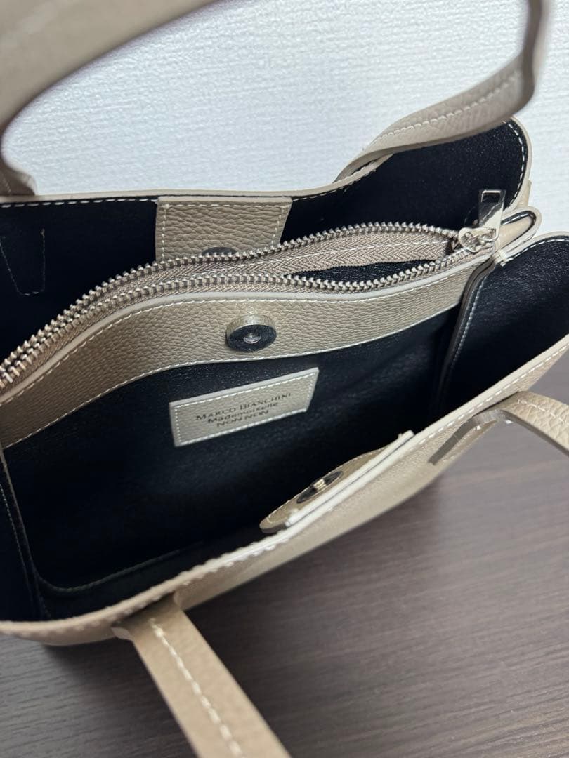 マドモアゼルノンノン バッグ グレージュ 中古 美品