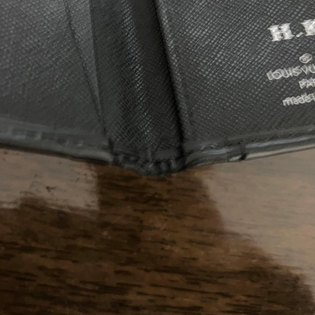 ルイヴィトン　ブラック ストライプ模様 名刺入れ