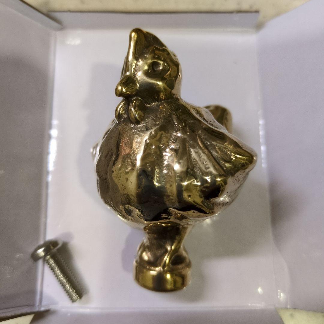 staub ルースターノブ 新品 未使用 ブラス チキンノブ