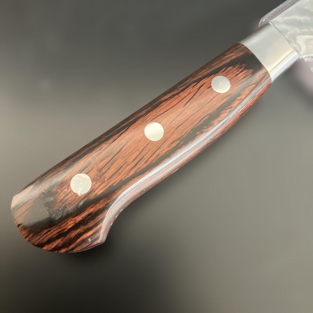 堺孝行　ダマスカス33層三徳包丁 180mmサビにくい鋼木製ハンドル