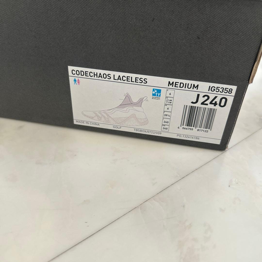 美品adidas golf 女性用ホワイト シューズ