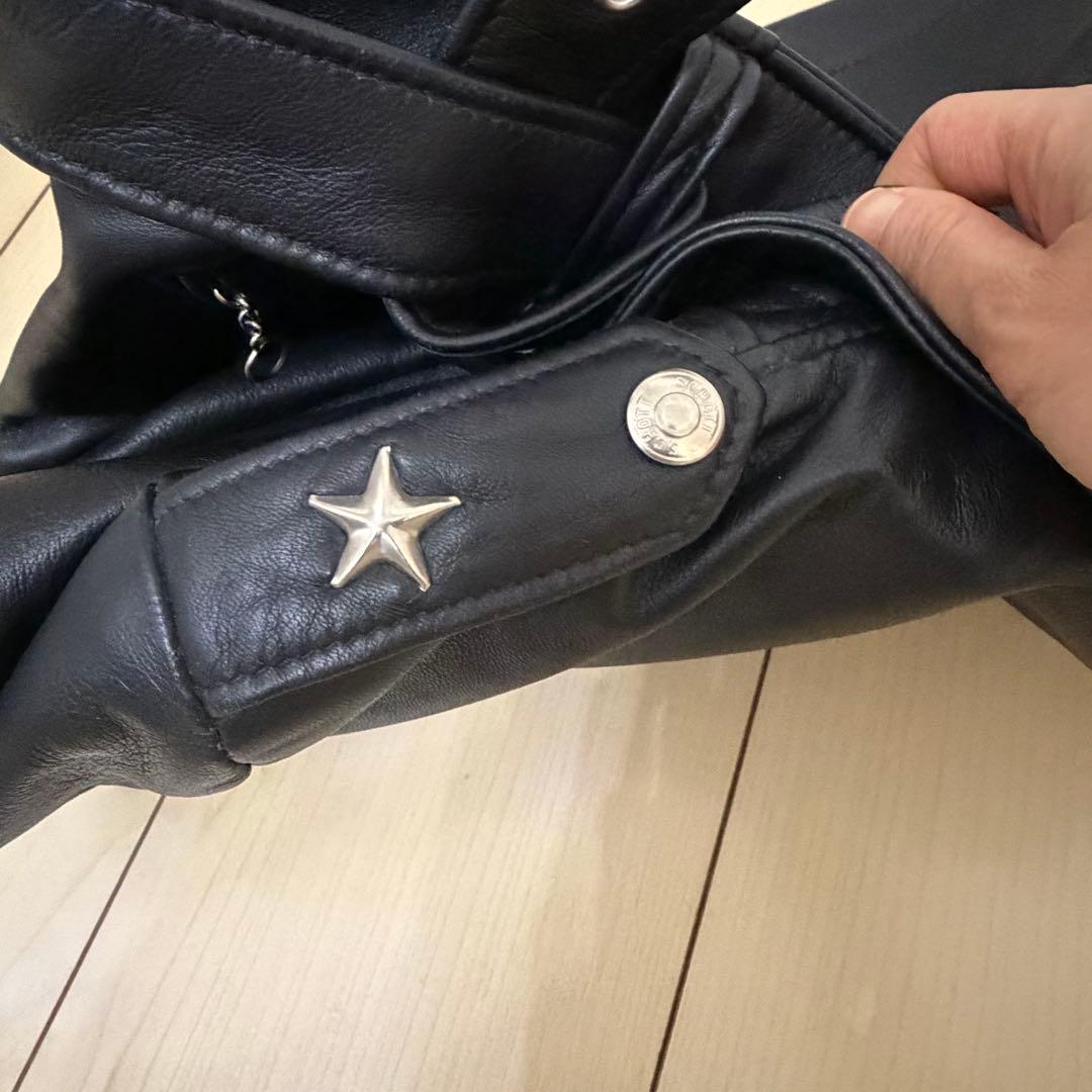 schottライダース ワンスター ラムレザーXSレディース★レディガガモデル★