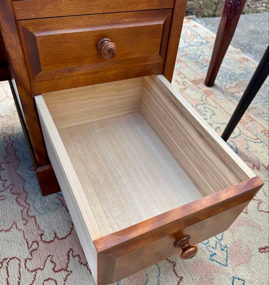 北海道民芸家具 樺無垢材 ライティングビューロー 民芸家具