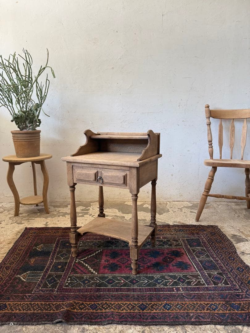 ビンテージ ドロワーサイドテーブル　剥離　no1