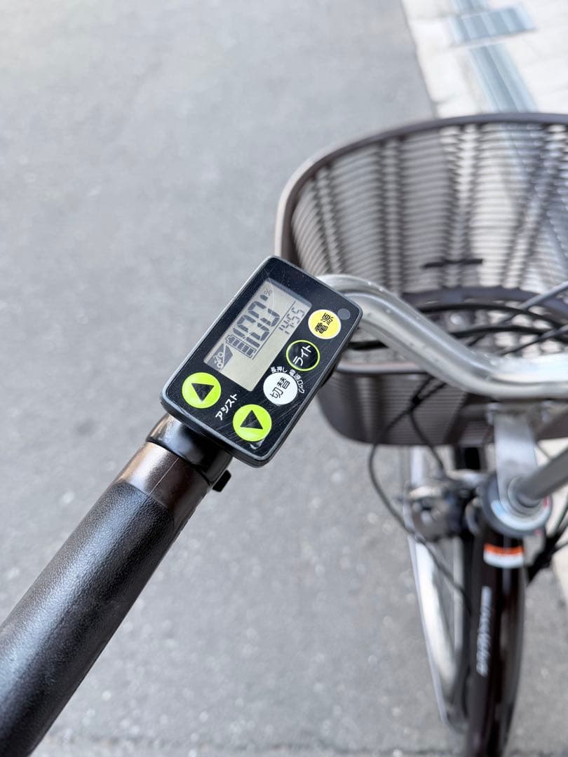 大阪府　ヤマハ　電動アシスト自転車 ブラウン 前バスケット付き