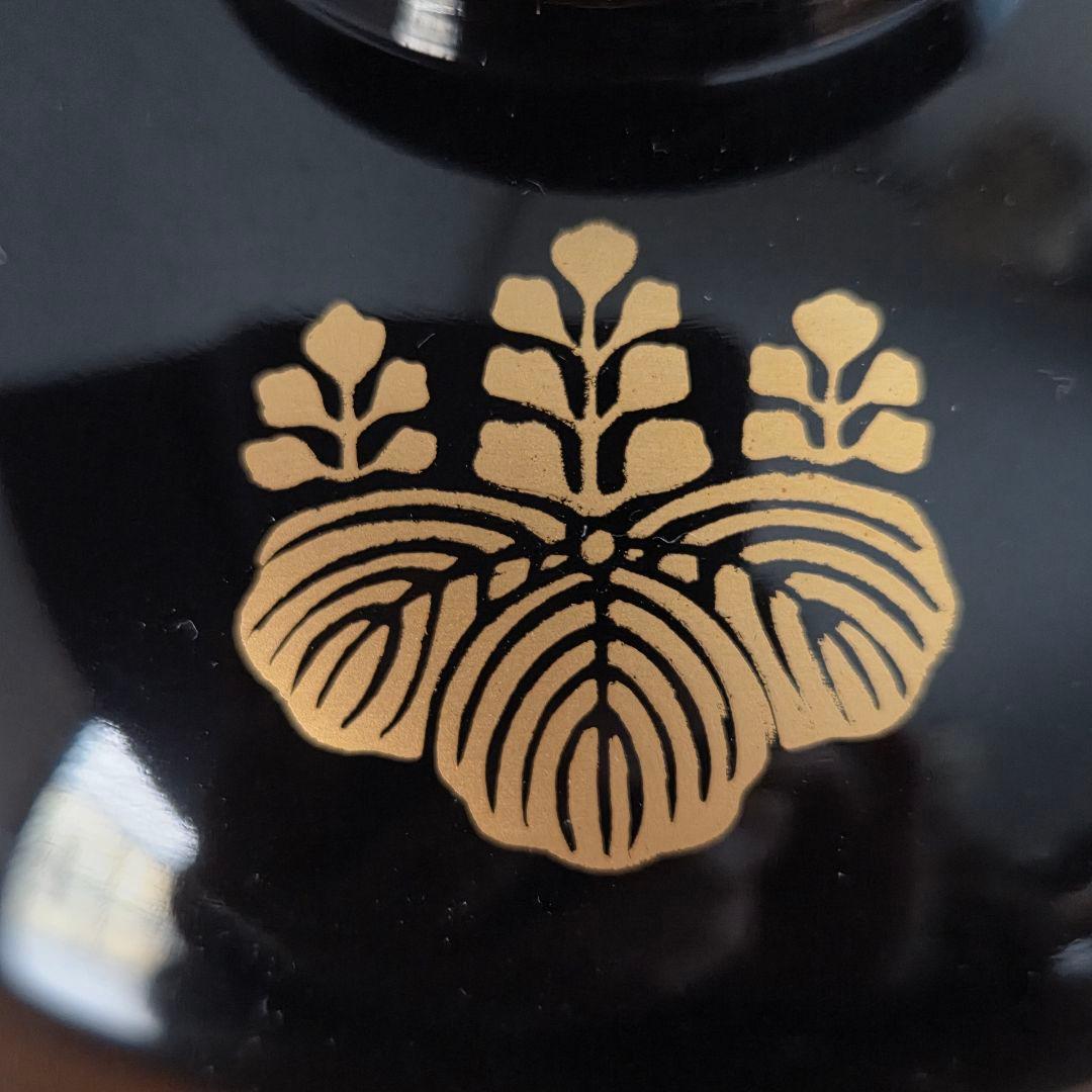 ☆家紋五三桐 輪島塗り 蓋付き椀と銘々皿と茶托の各5個セット☆