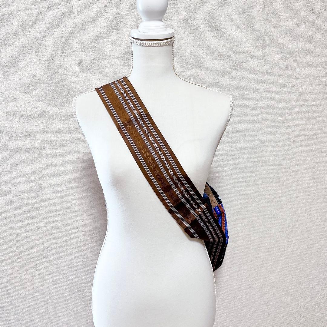 【80番】和柄　刺し子とパッチワークのリュック　ボディバッグ