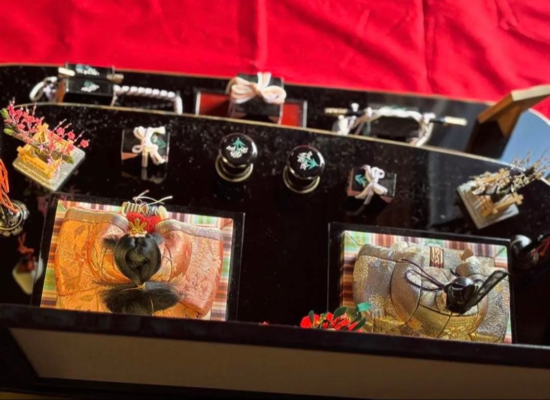 江戸木目込雛人形 二段式　お雛様　雛人形