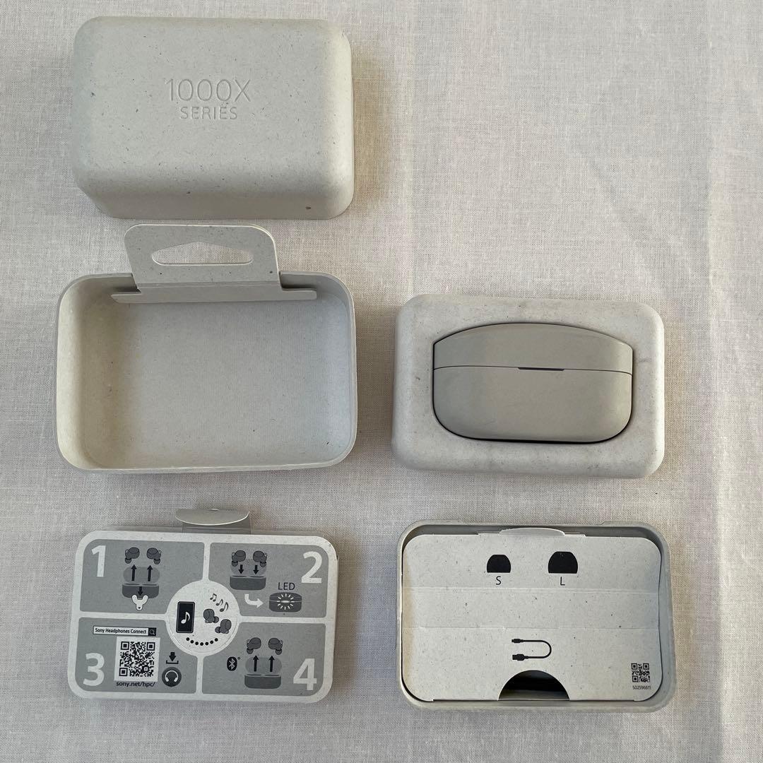 【美品】ワイヤレスイヤホン SONY WF-1000XM4 プラチナシルバー