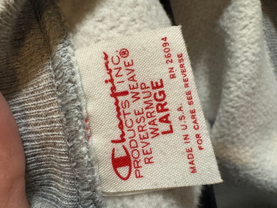 Champion 赤タグ　リバースウィーブ スウェット L グレー