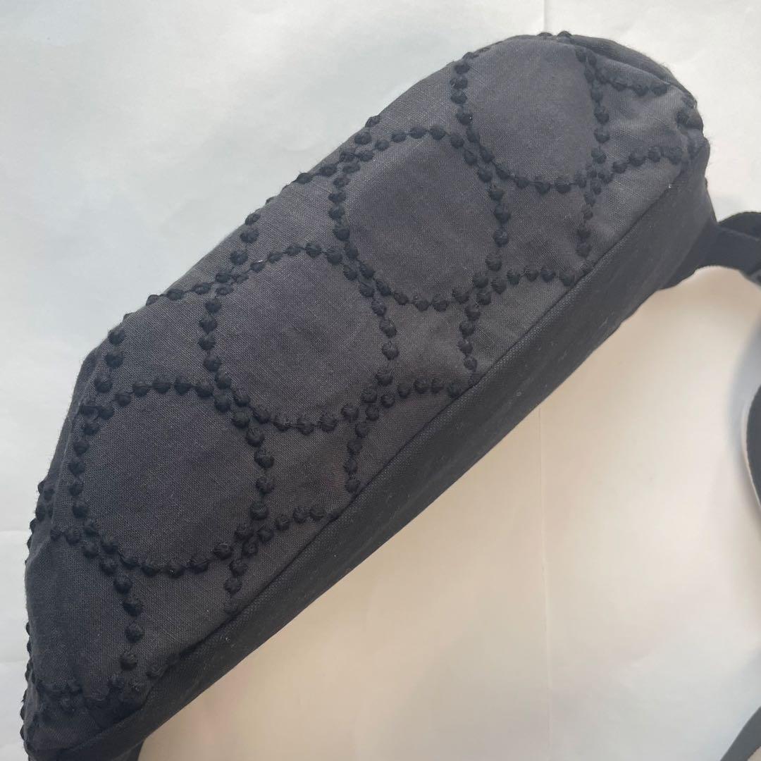 お値下げ　ラスト1点ミナペルホネン タンバリンチャコールハンドメイドボディバッグ