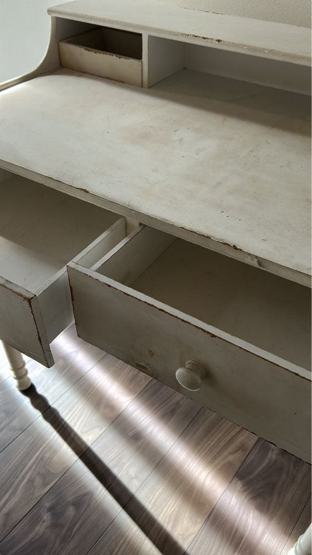 アンティーク調ホワイトデスク フレンチアンティークデスクアンティークドレッサー